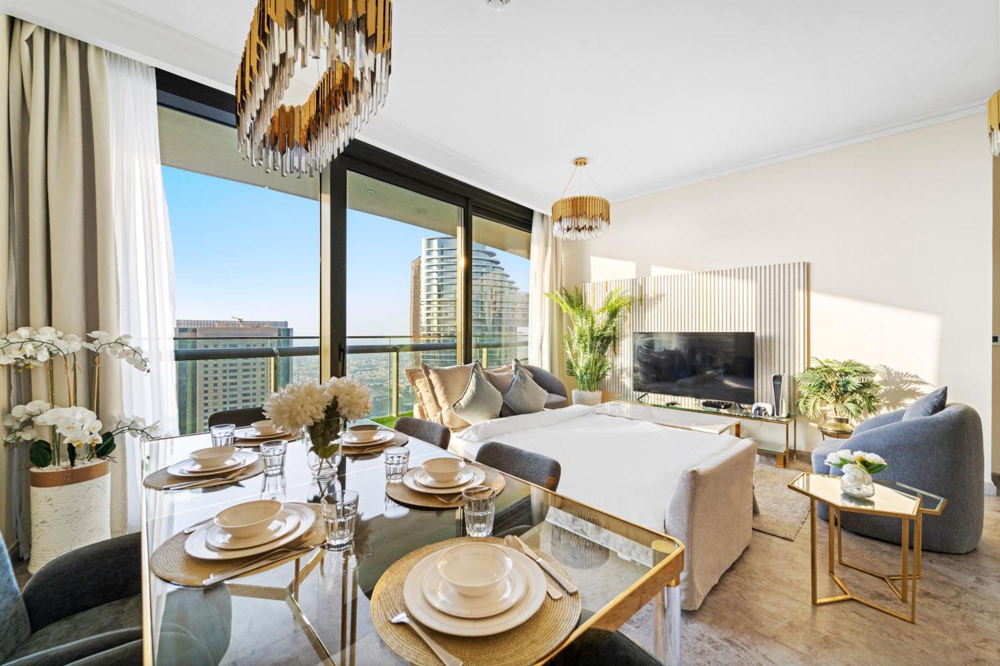 First Class 2Br With Full Dubai Skyline & Sea View ภายนอก รูปภาพ
